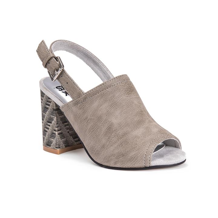 Muk Luks Marina Women's Chunky Heel Sling-back Sandals, Size: 9, Grey