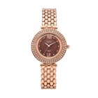 Burgi Women's Diamond & Crystal Swiss Watch, Pink