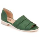 Journee Collection Helena Women's D'orsay Flats, Size: 7.5, Green