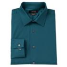 Apt. 9, Men's &reg; Slim-fit Flex Collar Dress Shirt, Size: 17.5-32/33, Turquoise/blue (turq/aqua)