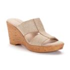 Croft & Barrow&reg; Women's Glittery Wedge Sandals, Size: 9, Multicolor