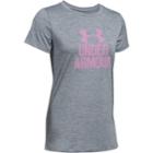 Women's Under Armour Tech Twist Short Sleeve Graphic Tee, Size: Medium, Med Grey