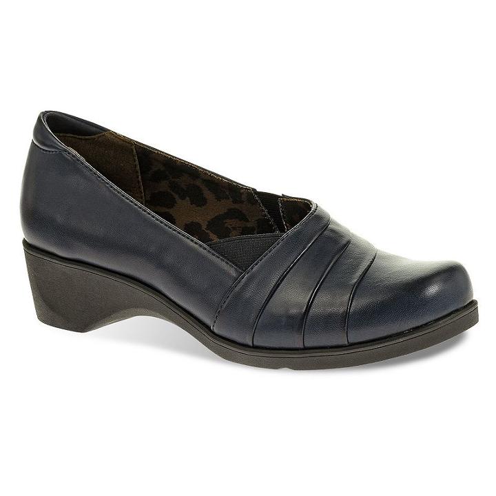Soft Style By Hush Puppies Kambra Women's Pleated Slip-on Shoes, Size: Medium (6.5), Blue (navy)