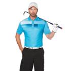 Men's Grand Slam Regular-fit Colorblock Performance Golf Polo, Size: Xl, Turquoise/blue (turq/aqua)