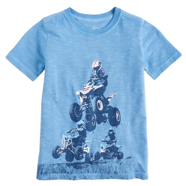 Boys 4-7x Sonoma Goods For Life&trade; Slubbed Graphic Tee, Size: 4, Med Blue