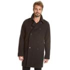 Big & Tall Excelled Double-breasted Wool-blend Military Peacoat, Men's, Size: 4xb, Grey (charcoal)