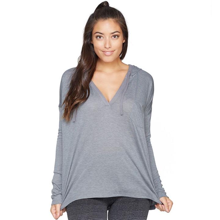 Women's Colosseum Scenic Route Hooded Long Sleeve Top, Size: Medium, Oxford
