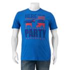 Big & Tall Here For The Party Political Tee, Men's, Size: 4xb, Blue Other