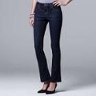 Petite Simply Vera Vera Wang Bootcut Jeans, Women's, Size: 2 Petite, Dark Blue