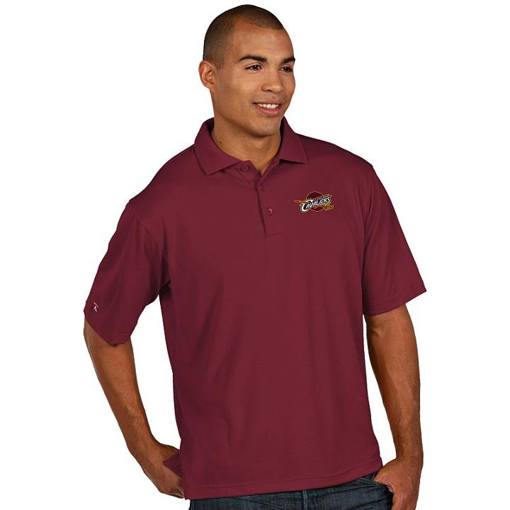 Men's Antigua Cleveland Cavaliers Pique Xtra-lite Polo, Size: Xl, White Oth