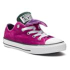 Girls' Converse Chuck Taylor All Star Double Tongue Velvet Sneakers, Size: 3, Med Pink