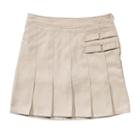 Girls 4-20 & Plus Size French Toast School Uniform 2-buckle Solid Skort, Girl's, Size: 16, Beig/green (beig/khaki)