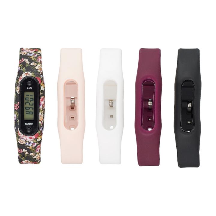 B-fit Women's Slim Activity Tracker & Interchangeable Band Set - Bfs2551bk709-078, Size: Medium, Multicolor