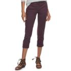 Women's Sonoma Goods For Life&trade; Flex Waist Chino Capris, Size: 4, Drk Purple