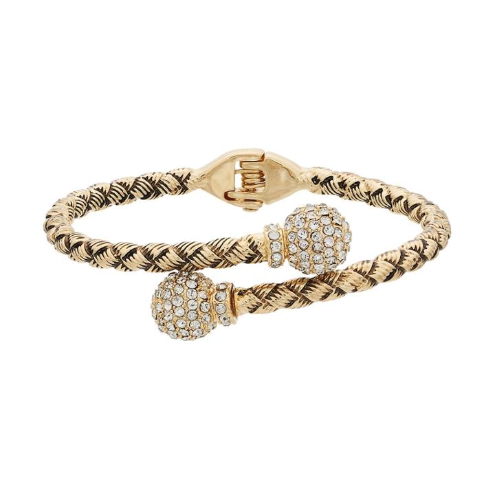Napier Braided Hinged Cuff Bracelet, Women's, Gold