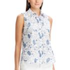 Women's Chaps Relaxed Sleeveless Shirt, Size: Xs, White