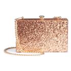 Lc Lauren Conrad Runway Collection Lou Glitter Clutch, Women's, Dark Brown