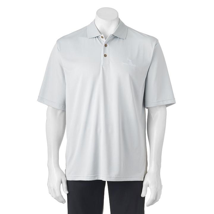 Men's Pebble Beach Classic-fit Textured Performance Golf Polo, Size: Xl, Light Grey