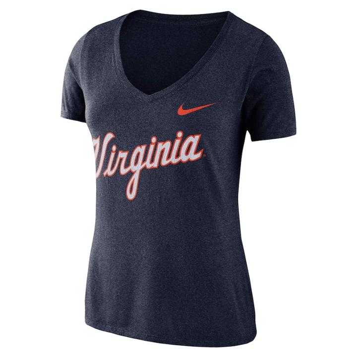 Women's Nike Virginia Cavaliers Vault Tee, Size: Small, Blue (navy)