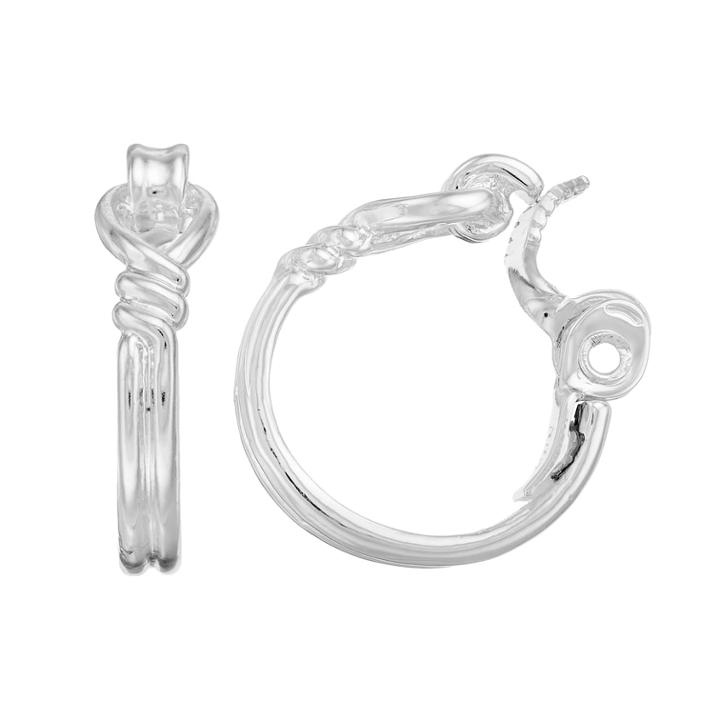 Napier Twisted Nickel Free Clip-on Multi Hoop Earrings, Women's, Silver