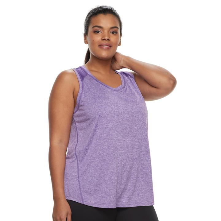 Plus Size Tek Gear&reg; Performance Tank, Women's, Size: 4xl, Med Purple