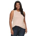 Mudd, Juniors' Plus Size &reg; Muscle Tank Top, Girl's, Size: 2xl, Lt Beige