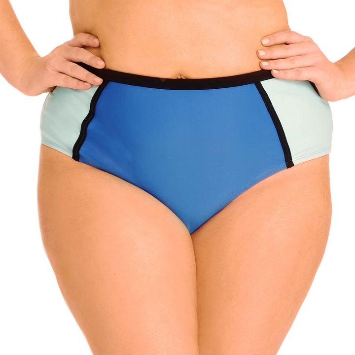 Plus Size Paramour High-waisted Bikini Bottoms, Women's, Size: 1xl, Blue