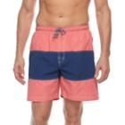 Men's Croft & Barrow&reg; Colorblock Swim Trunks, Size: Xxl, Pink