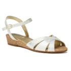 Soft Style By Hush Puppies Midnite Women's Wedge Sandals, Size: 6.5 Wide, White