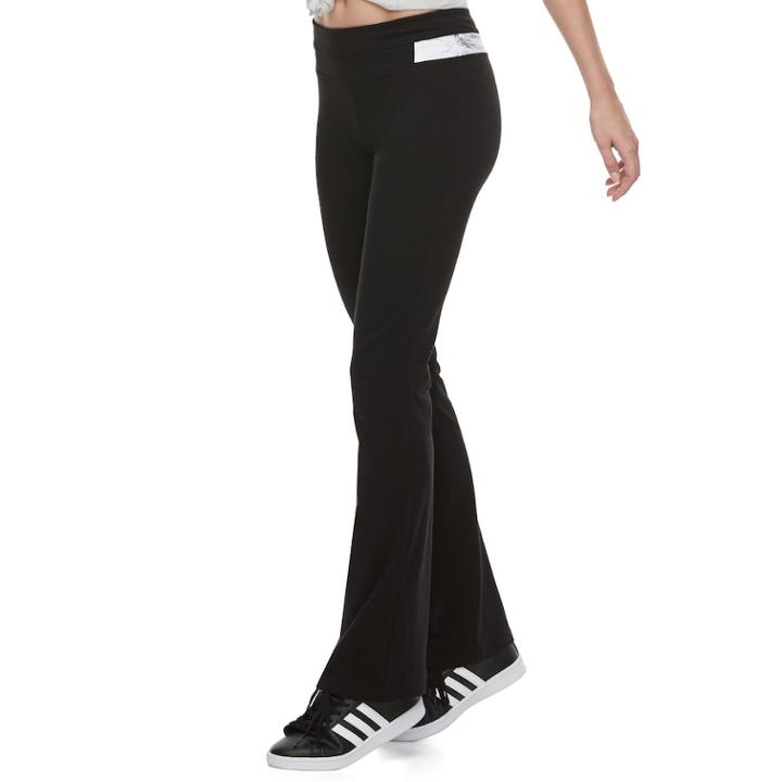 Juniors' So® Blocked Skinny Boot Yoga Pant, Teens, Size: Medium, White