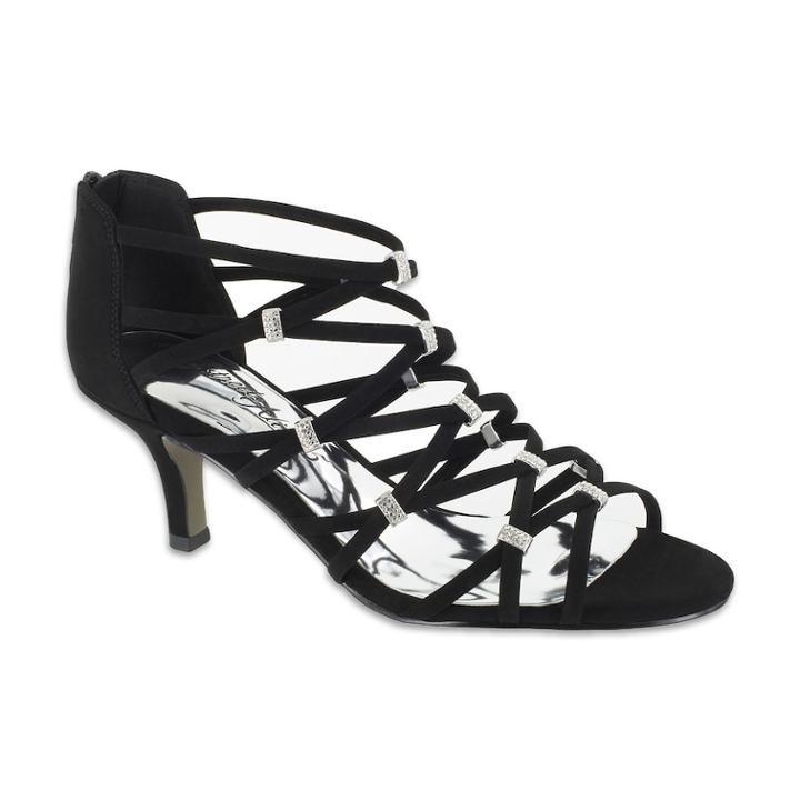 Easy Street Nightingale Women's High Heel Sandals, Size: Medium (8.5), Grey (charcoal)