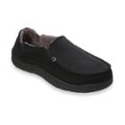 Men's Dearfoams Perforated Microfiber Wide-width Closed Back Slippers, Size: Large, Black