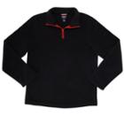 Girls 4-6x French Toast 1/4-zip Fleece Pullover, Size: 5, Black