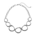 Apt. 9&reg; Abstract Hoop Necklace, Women's, Silver
