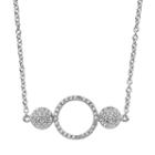 Lab-created White Sapphire Sterling Silver Triple Circle Necklace, Women's, Size: 17