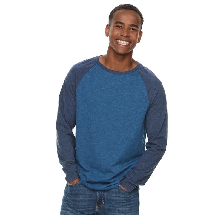 Men's Urban Pipeline&reg; Ultimate Raglan Tee, Size: Small, Dark Blue