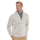 Men's Sonoma Goods For Life&trade; Supersoft Modern-fit Sweater Fleece Shawl-collar Cardigan, Size: Large, Med Beige