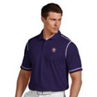 Men's Antigua Orlando City Sc Icon Desert-dry Tonal-striped Performance Polo, Size: Xxl, Drk Purple