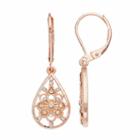 Lc Lauren Conrad Openwork Teardrop Earrings, Women's, Light Pink
