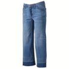 Women's Lc Lauren Conrad Cropped Wide-leg Jeans, Size: 16, Dark Blue