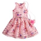 Girls 4-6x Knitworks Halter Skater Dress & Purse Set, Size: 6, Light Pink