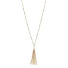 Lc Lauren Conrad Long Beaded Two Tone Tassel Necklace, Women's, Multicolor