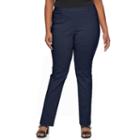Plus Size Napa Valley Slimming Solution Straight-leg Dress Pants, Women's, Size: 24 W, Dark Blue