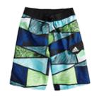Boys 8-20 Adidas Water Stripe Swim Trunks, Size: Medium, Green