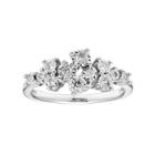 Sterling Silver 1/4 Carat T.w. Diamond Cluster Ring, Women's, Size: 6, White