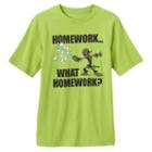 Boys 8-20 Homework. What Homework? Ninja Tee, Boy's, Size: Large, Lt Green