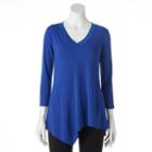 Women's Dana Buchman Asymmetrical Hem Top, Size: Small, Med Blue
