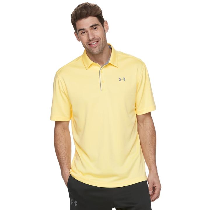 Men's Under Armour Tech Polo, Size: Large, Yellow