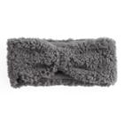 Women's Cuddl Duds Faux Shearling Reversible Headband, Grey (charcoal)