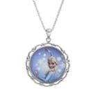 Disney's Frozen Elsa Silver-plated Follow Your Heart Pendant Necklace, Women's, Grey